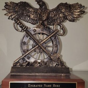 Eagle Coin Holder with Wooden Base